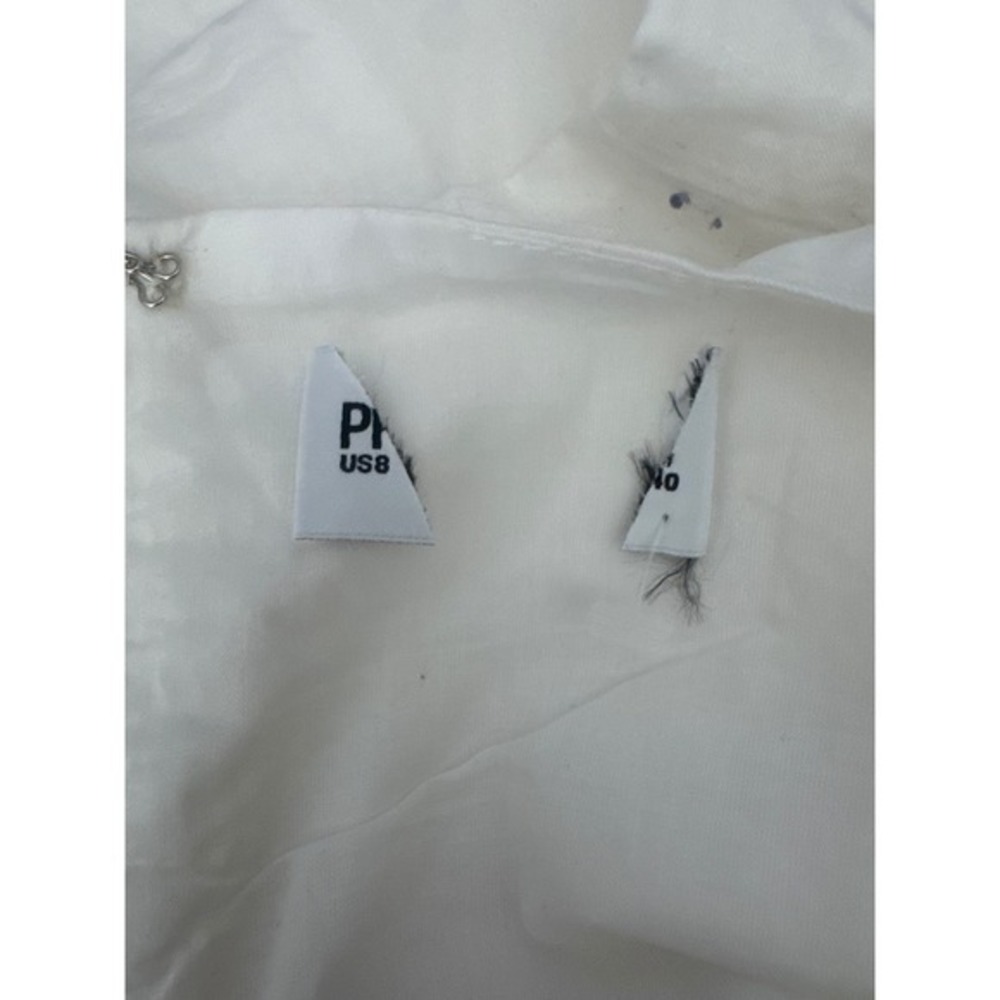 Princess Polly Yumiko White Sleeveless Mini Dress/Romper Boat Neck A-Line 8 - Picture 8 of 8